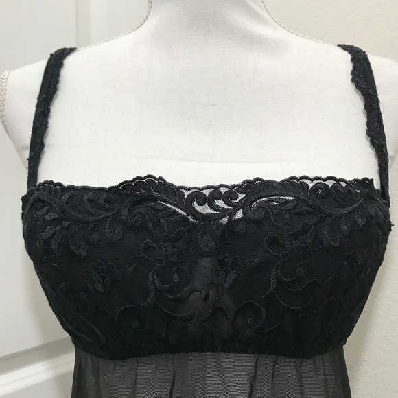 Felina Lingerie Black Lace Chemise - Picture 8 of 8